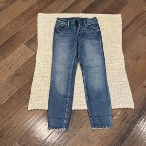 Kut from the Kloth Distressed Blue Ankle Jeans